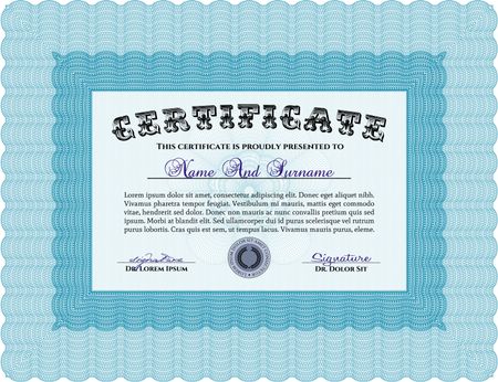 Vector certificate background. Modern style