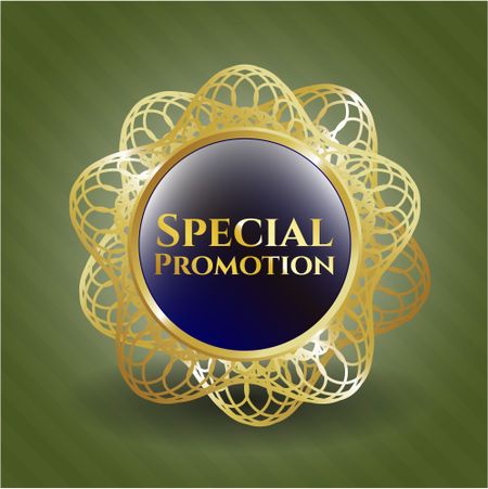 Special promotion gold shiny badge