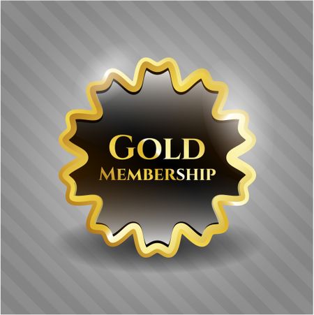 Gold membership shiny emblem