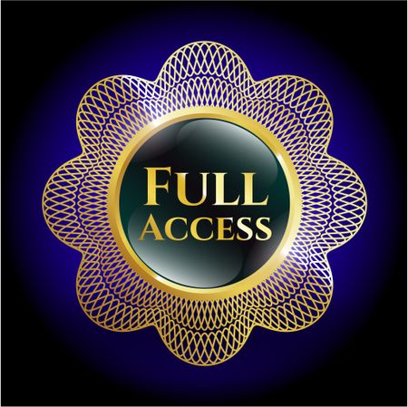 Full access gold shiny emblem