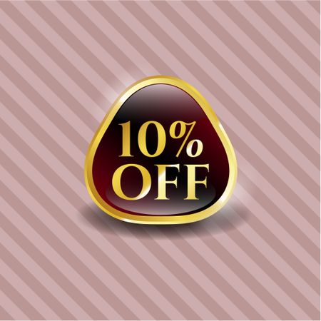 10% Off golden badge