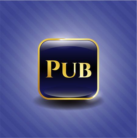 Pub gold shiny emblem