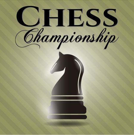 Chess championship invitation, poster or card