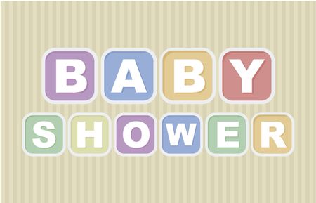 Baby shower invitation, poster or card.