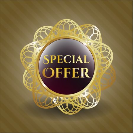 Special offer gold shiny badge