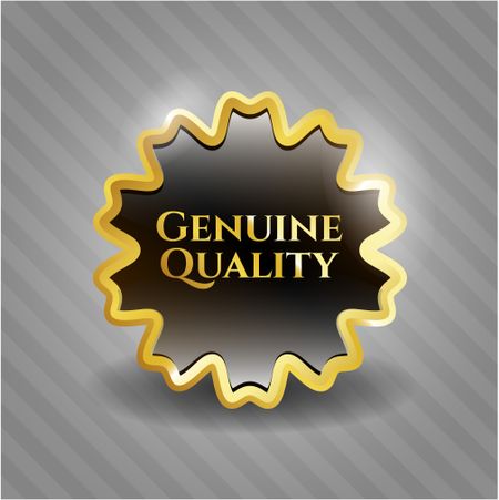 Genuine Quality gold shiny badge