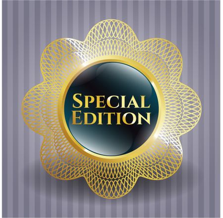 Special edition gold shiny badge