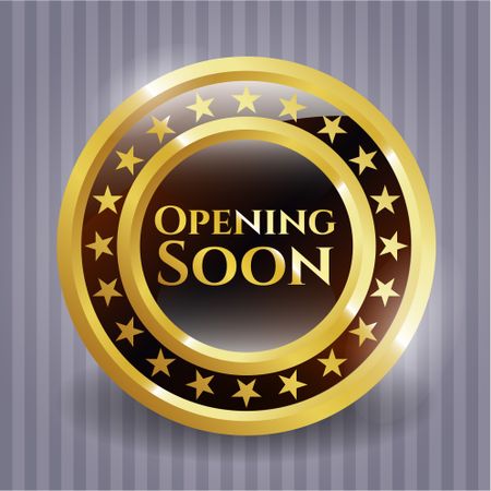 Opening soon gold badge