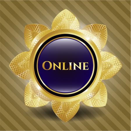 Online gold shiny flower