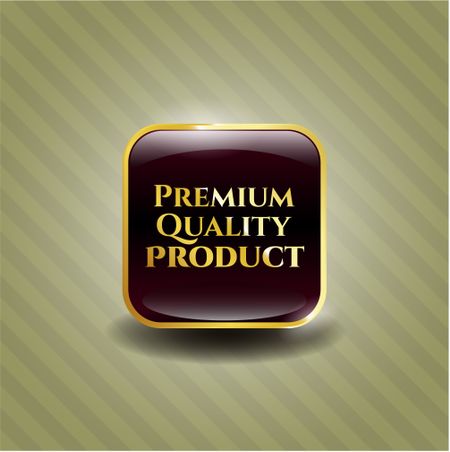 Premium quality product gold shiny badge