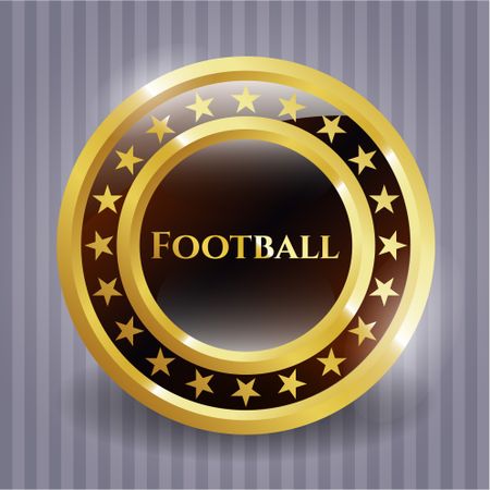 Football gold shiny badge