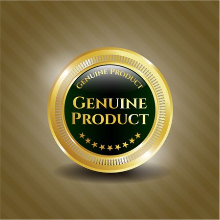 Genuine product gold emblem