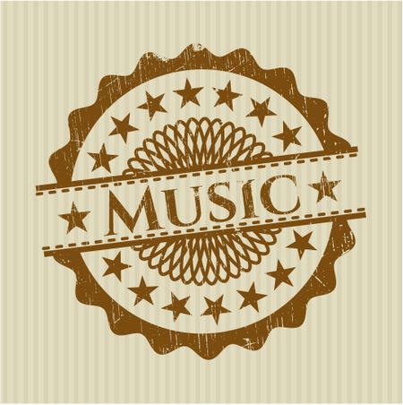 Music rubber stamp