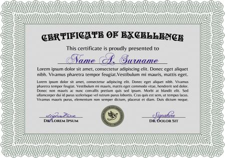 Retro frame certificate template Vector 