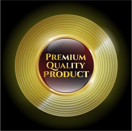 Premium quality product gold shiny badge