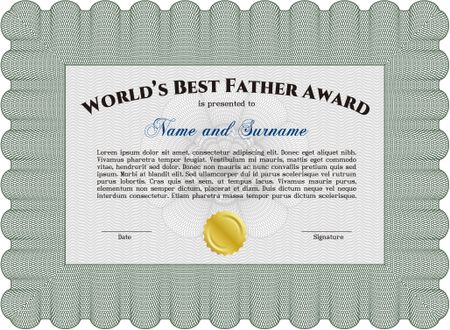 World's best father award template