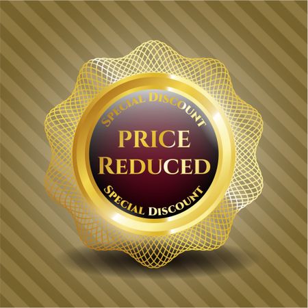 Price reduced gold shiny badge