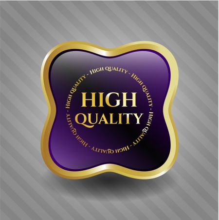 High quality gold shiny emblem