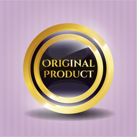 Original product gold shiny badge