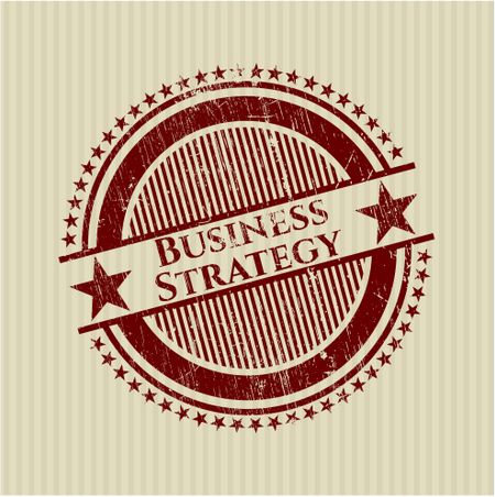 Business strategy red rubber stamp