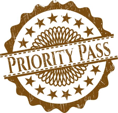 Priority pass grunge rubber seal