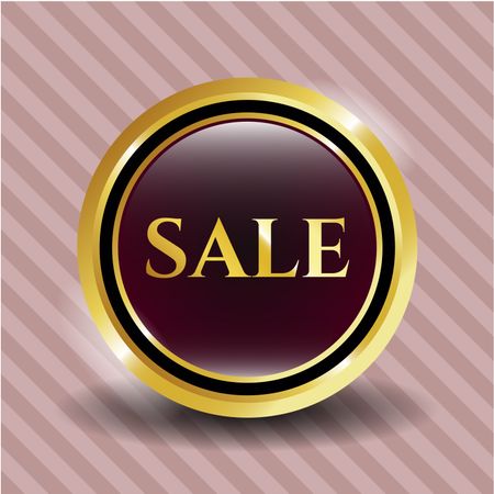 sale-gold-shiny-emblem-pink-background-271999790 Sale gold shiny emblem with pink background