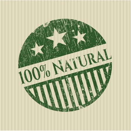 100% Natural green rubber stamp
