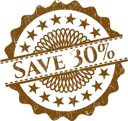 Save 30% rubber stamp