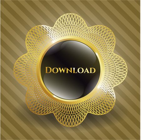 Download gold shiny badge