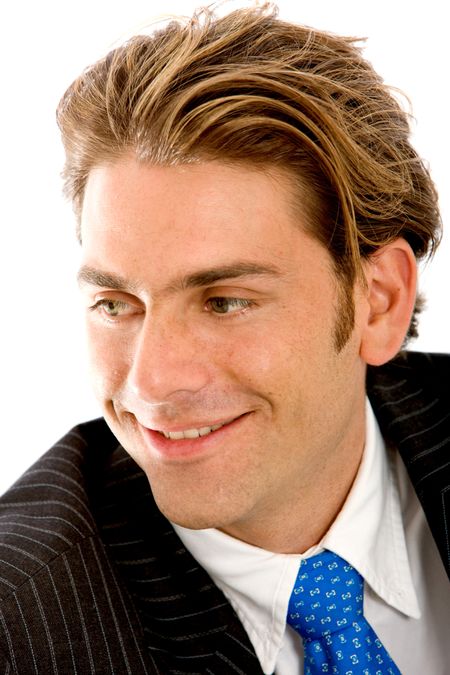 Portrait of a business man isolated over a white background