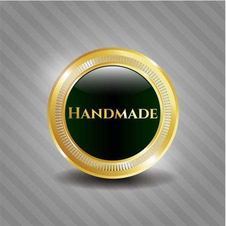 Handmade gold shiny badge