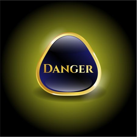 Blue danger badge