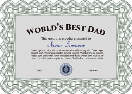 Green world's best dad template