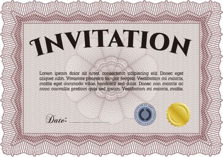Red template or an invitation, excellent design