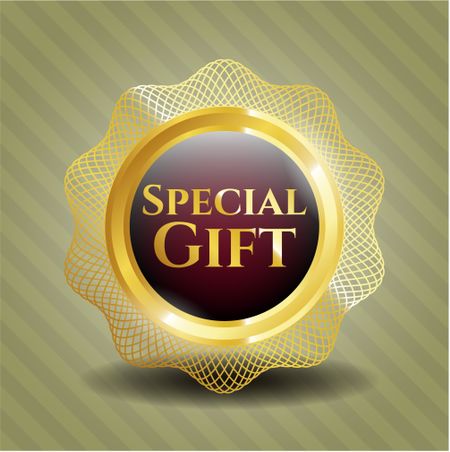 Special gift gold shiny badge