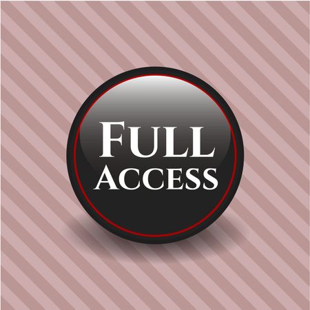 Full access black badge with pink background