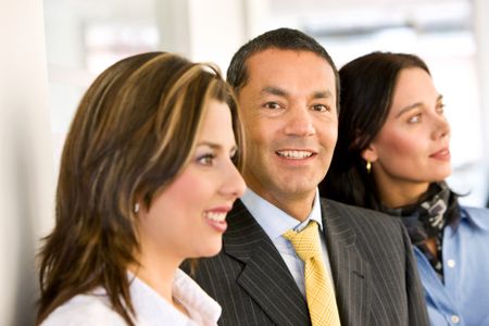 Small Group of business people smiling at the office