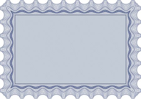 Blue horizontal isolated certificate