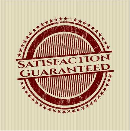 Satisfaction guaranteed rubber stamp