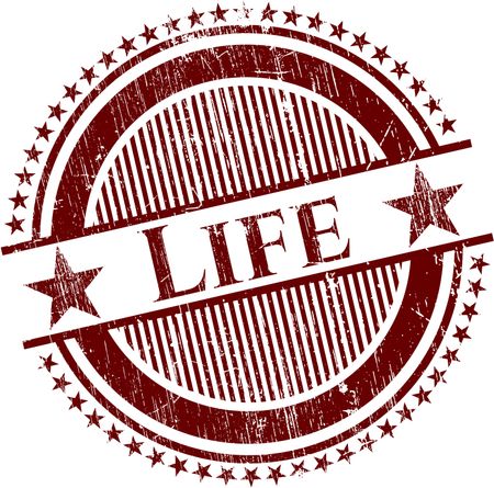 Life red rubber stamp