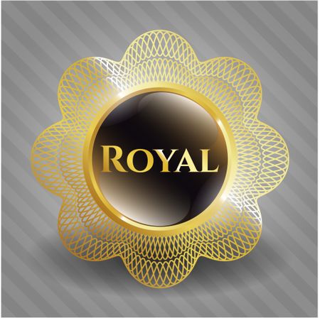 Royal gold shiny emblem