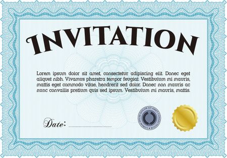 Sky blue invitation template