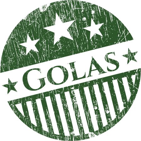 Goals green rubber stamp (isolated)
