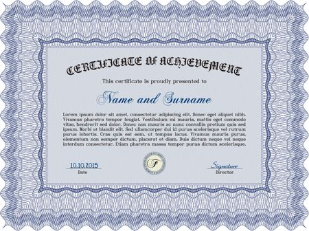 Vector certificate. Customizable, Easy to edit and change colors.