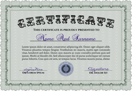 Vector certificate. Customizable, Easy to edit and change colors. 