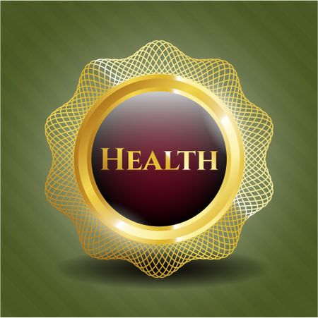 Health gold shiny badge