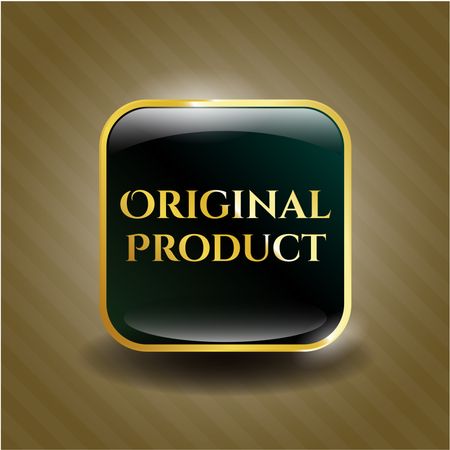 Original product gold shiny square emblem