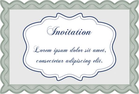 Green invitation template