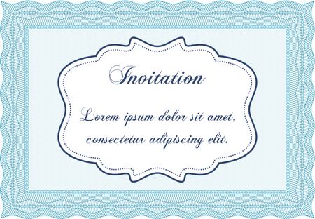 Sky blue invitation template