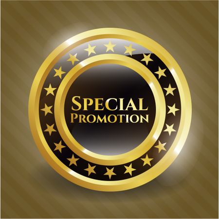 Special promotion gold shiny badge